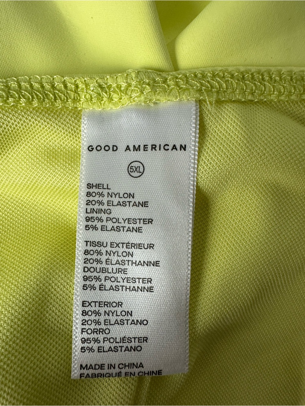 NWT Good American Yellow One Piece 5X - Picture 6 of 11